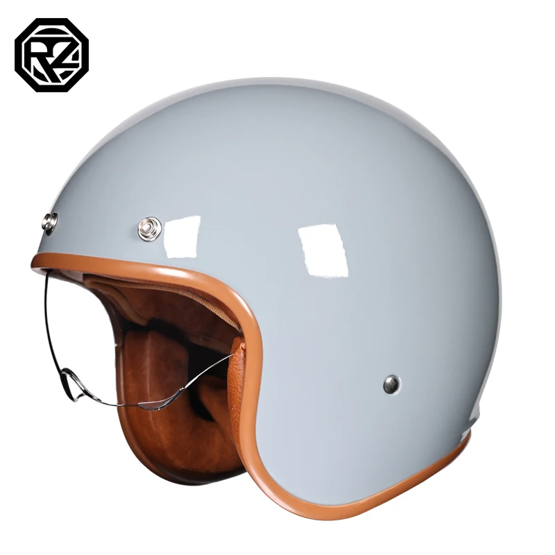 

Мотошлем в стиле ретро, защитный шлем для мотоцикла, для круизного электромобиля, всесезонный 3/4 шлем