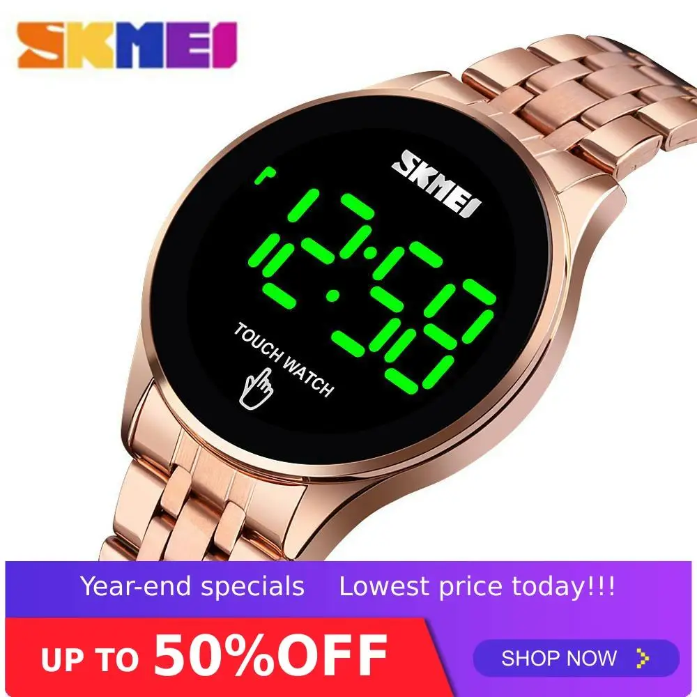 

SKMEI Men Sport Digital Watch Brand Watches Luxury Stainless Steel Men Wristwatch LED Light Display Electronic Bracelet 1579