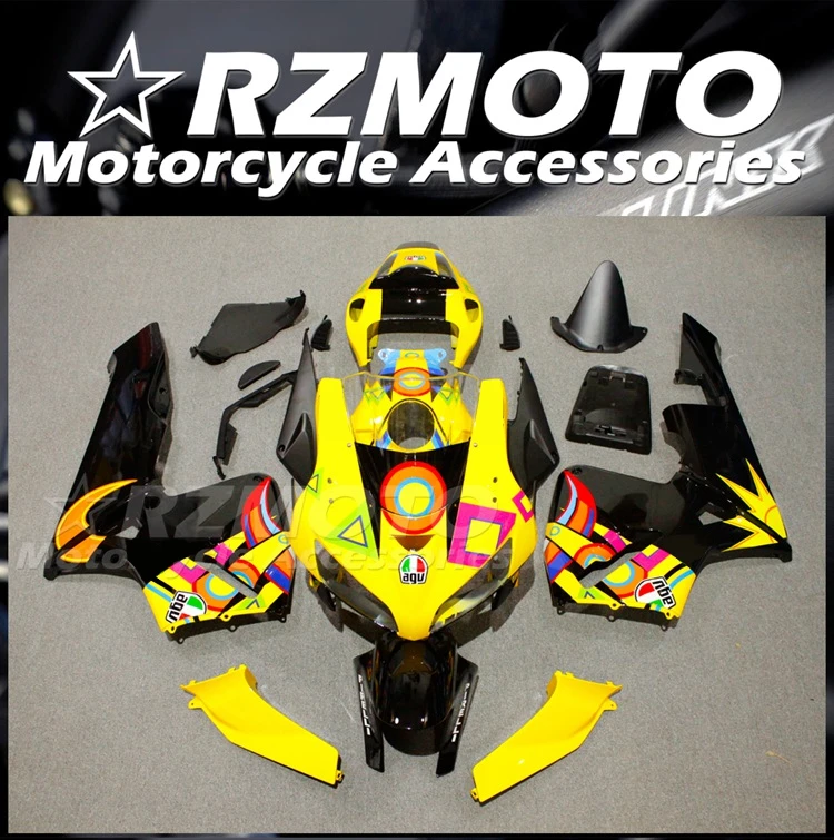 

Новый комплект обтекателей из АБС-пластика для мотоцикла, подходит для HONDA CBR600RR F5 2005 2006 05 06, комплект кузова желтого цвета