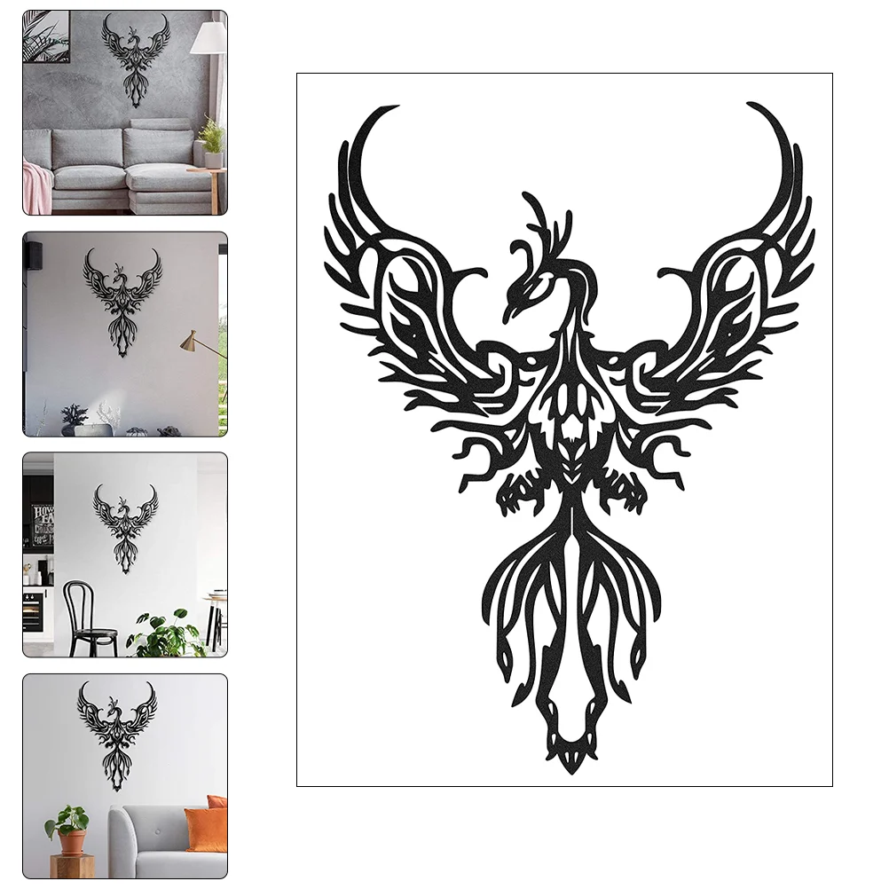 

Beautiful Phoenix Wall Hangings Sculpture Wall Garden Wall Ornament for Bedroom Indoor Home Hotel