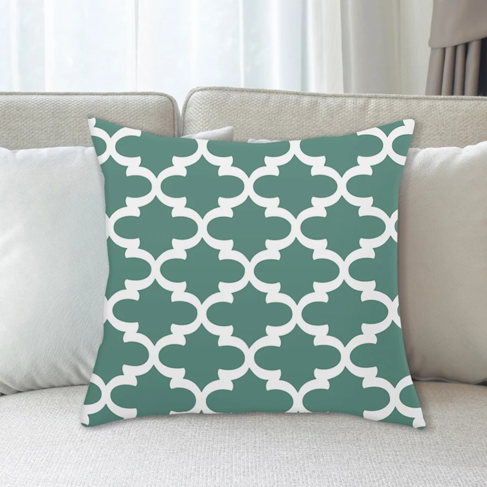 

Throw Pillow Cover Sofa Bedroom Geometric Printing Square Pillowcases for Household Rooms Hotel Car Sofa Ornament