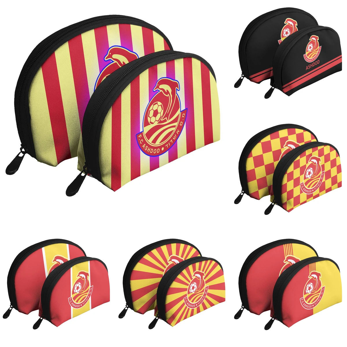 Israel Ashdod FC Portable Coin Purse Clutch Two-Pack Shell Bag