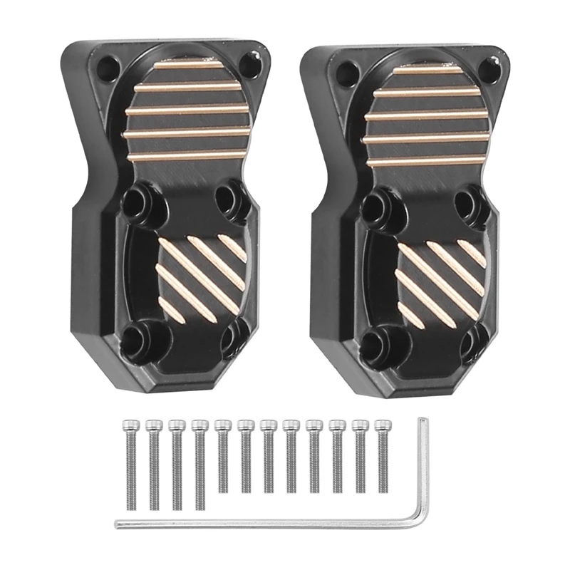 

2Pcs Brass Front And Rear Axles Diff Cover For Axial SCX24 Gladiator JLU Bronco C10 1/24 RC Crawler Car Upgrades Parts