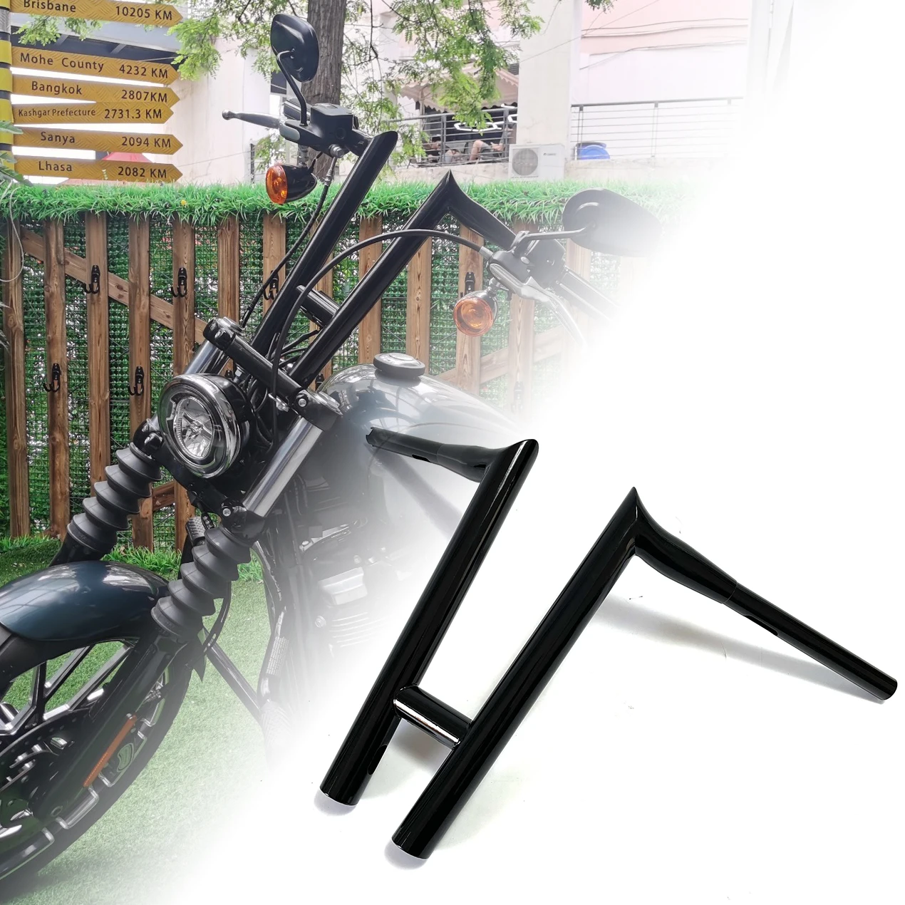 

Motorcycle 1-1/2 inch sport handlebars for Harley Dyna Low Rider Street Bob Fat boy Breakout XL883N/1200N-X48 Custom handlebars