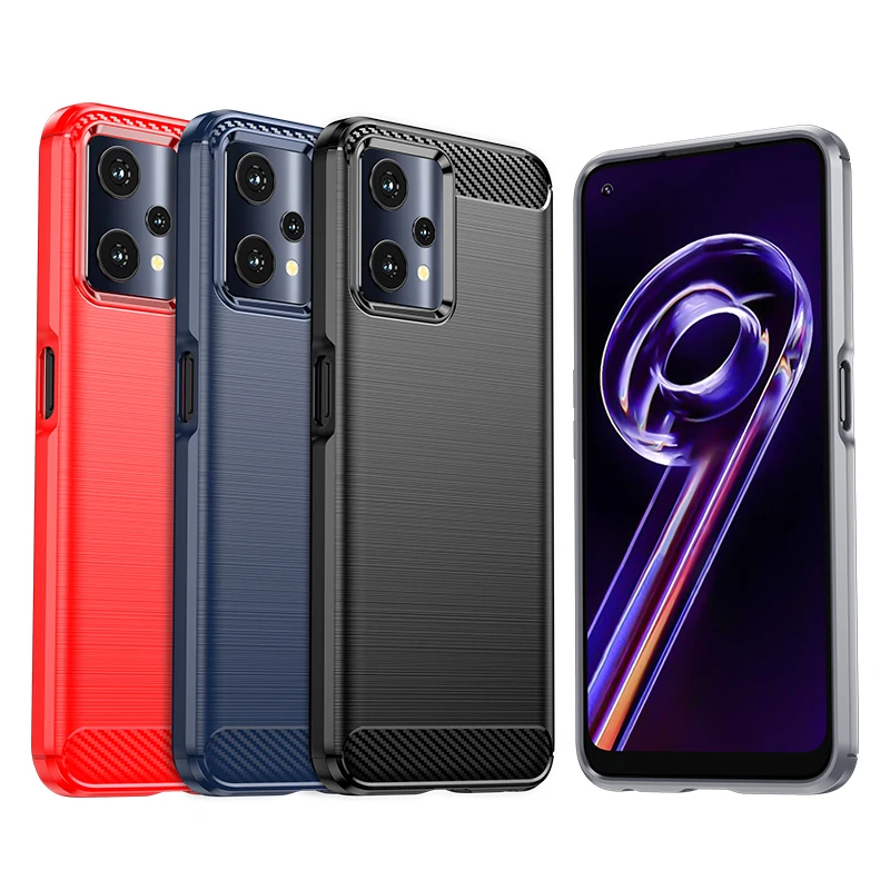 For Realme 9 Pro Case For Realme 9 Pro Cover Funda Coque Soft Silicone Carbon Fiber Shockproof Phone Bumper For Realme 9 Pro