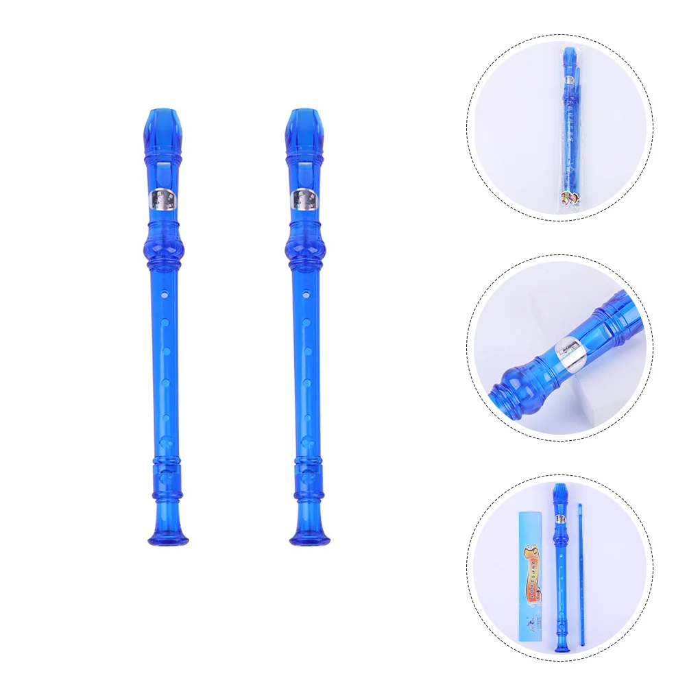 

2 Pcs Teens Instruments Flute Cleaning Rod 8 Hole Clarinet Recorder Holes Soprano Beginner Child