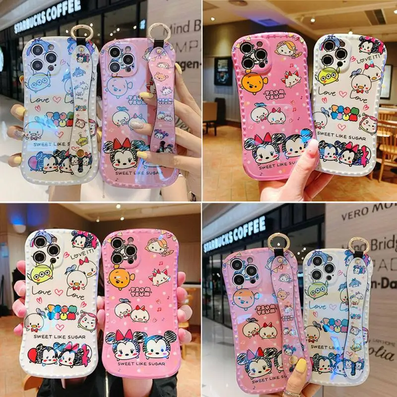 

Disney Blu-ray material polka dot graffiti Mickey and Minnie Mouse Phone Case for iPhone X XR XS 7 8 Plus 11 12 13 pro MAX 13