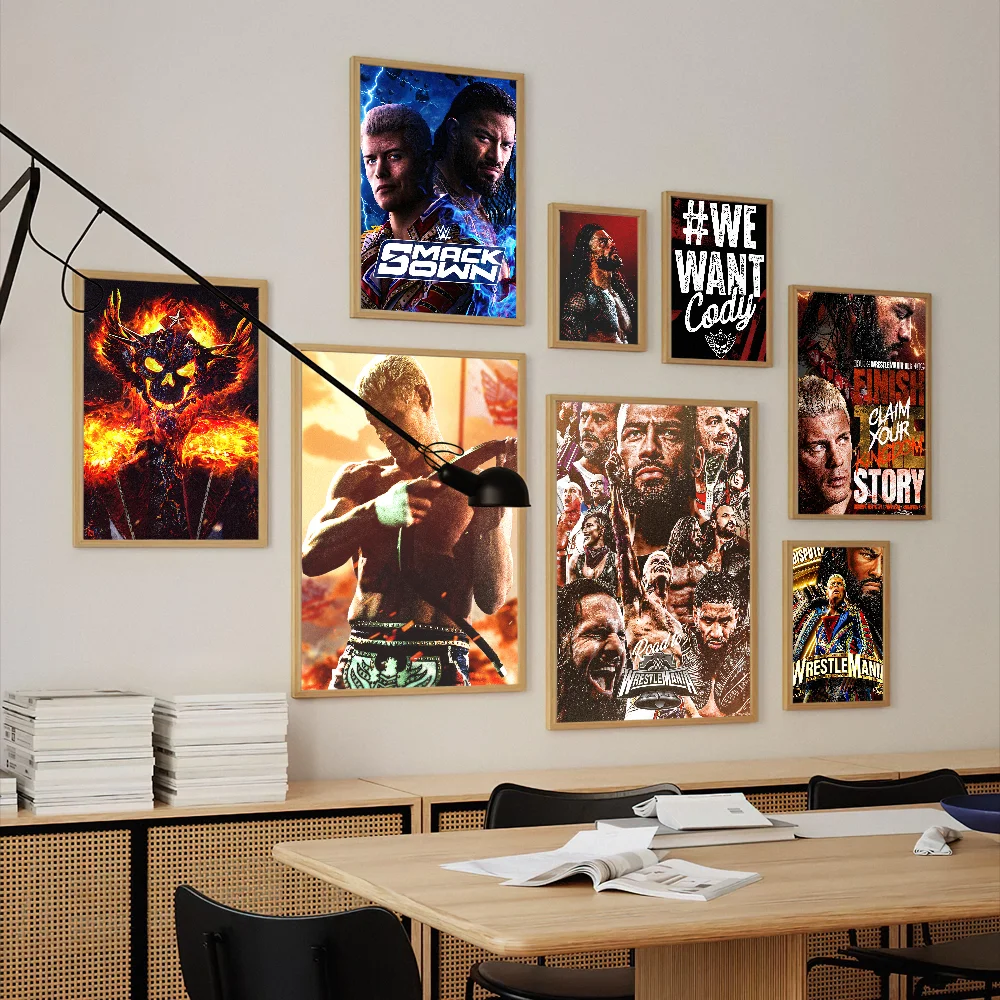 Codys Rhodes WWE Печать плакатов Настенные панно Гостиная Украшение дома
