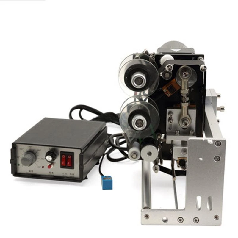

Электрическая кодовая машина, 220 Вт, мини-принтер для нагрева и даты, тактильная Тепловая цветная лента, автоматическая машина для горячего кодирования