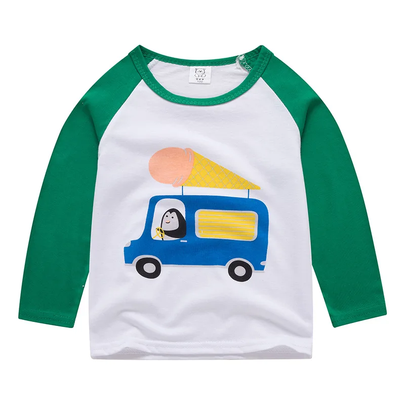 

Kids Boys Girls T Shirt Long-sleeves Baby Tops Cotton Fashion Car DecorationToddler Tees Clothes Children Clothing Cartoon