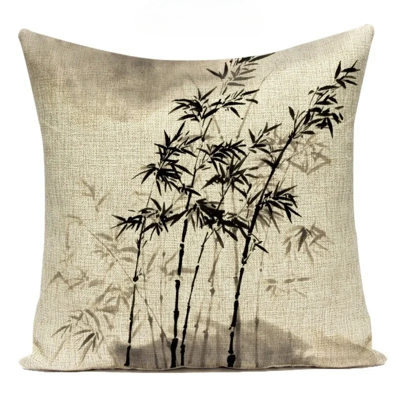 Чехол для дивана в китайском стиле с изображением растений