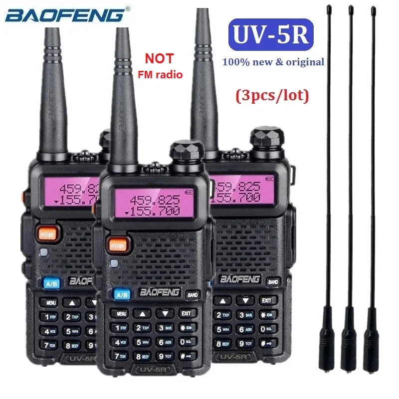 

3/4/5PCS Baofeng UV-5R 8W Walkie Talkie Portable CB Ham Radio Amateur UHF VHF Scanner Radio FM Transceiver UV5R for Hunting 10KM