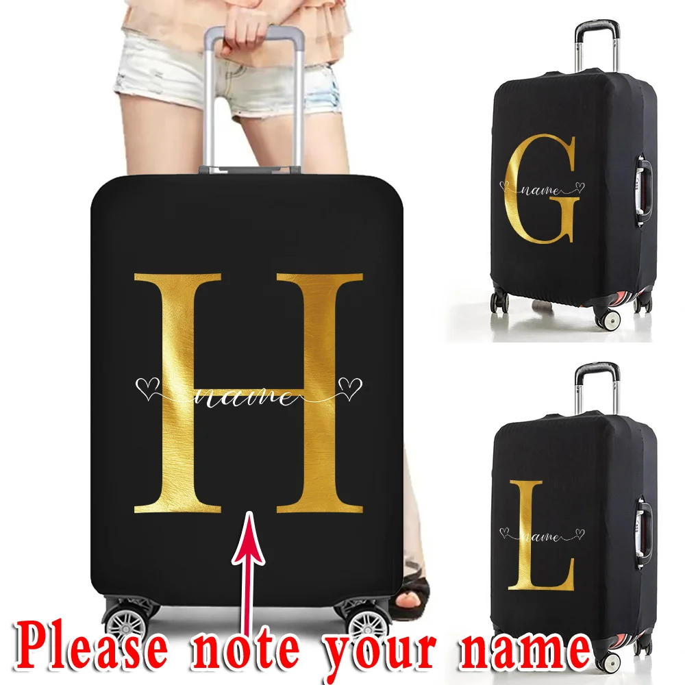 Custom Name Luggage Cover for 18-28Inch New Suitcase Thicker Elastic Dust Bags Case Travel Accessories Luggage Protective Case