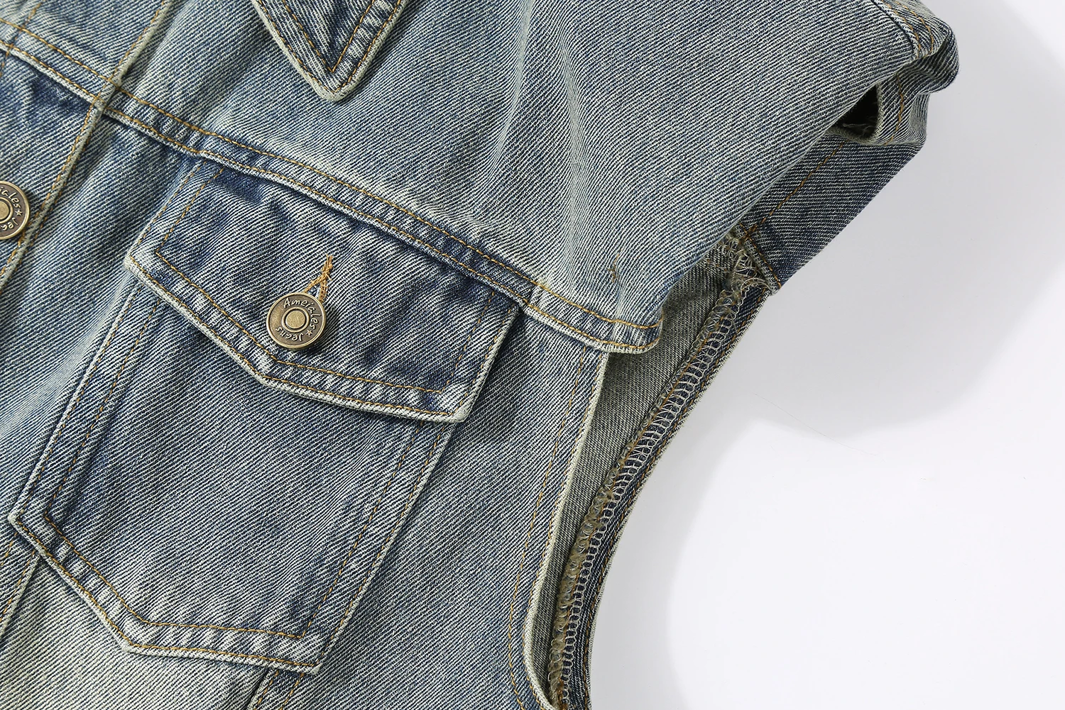 Civicera функциональный дизайн короткий джинсовый жилет верхняя одежда женская