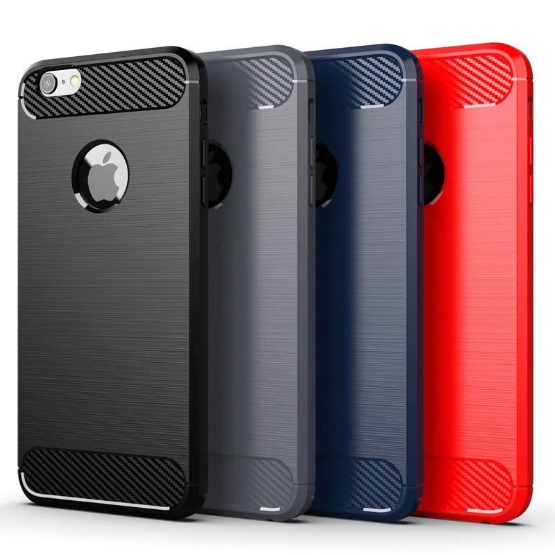 Новый чехол из углеродного волокна для iPhone 6plus 6s Plus Противоударная задняя крышка