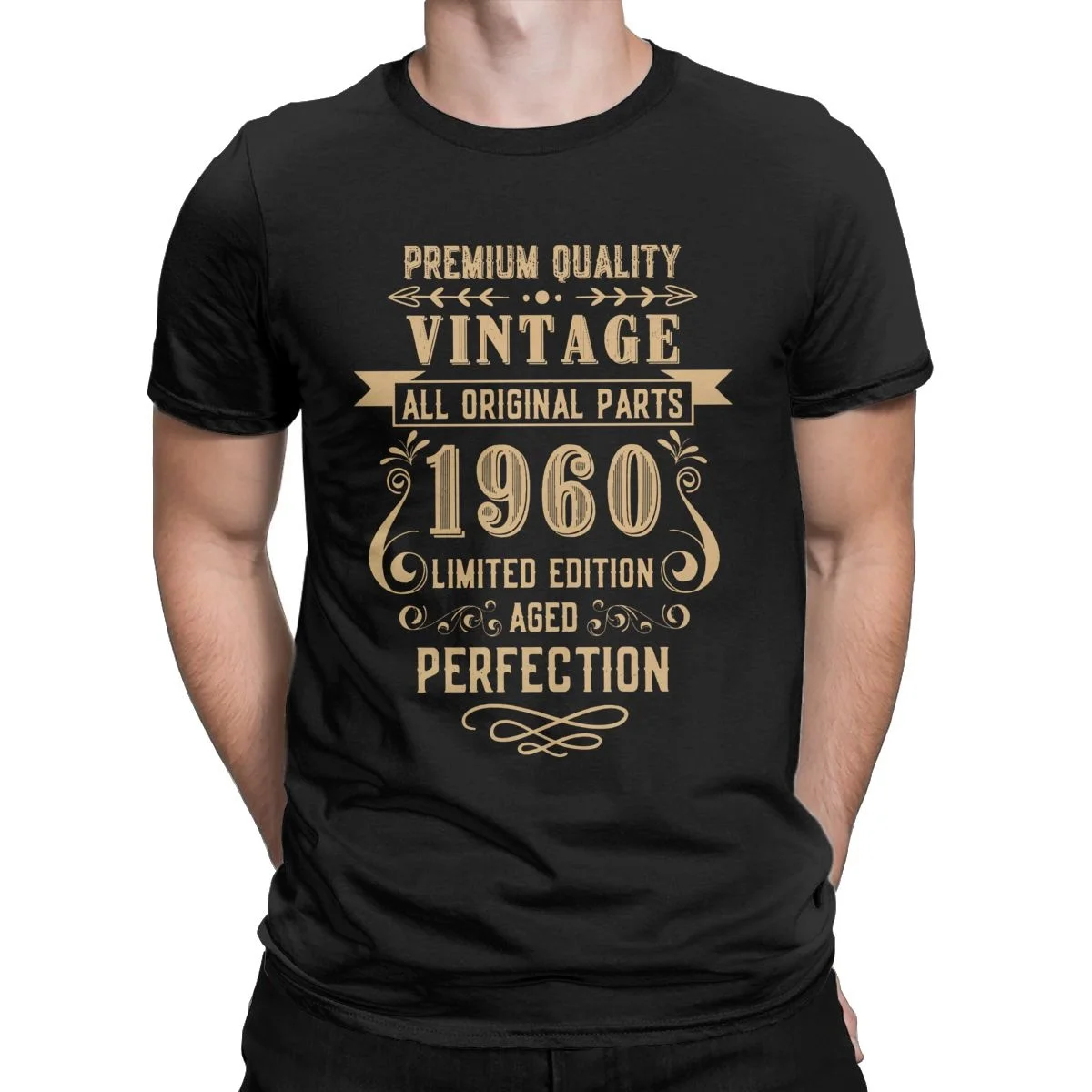 

Vintage 1960 Aged Perfection Design 62th Birthday Gift For Men 100% Cotton Casual T-Shirt Round Neck Tees Clothing 4XL 5XL