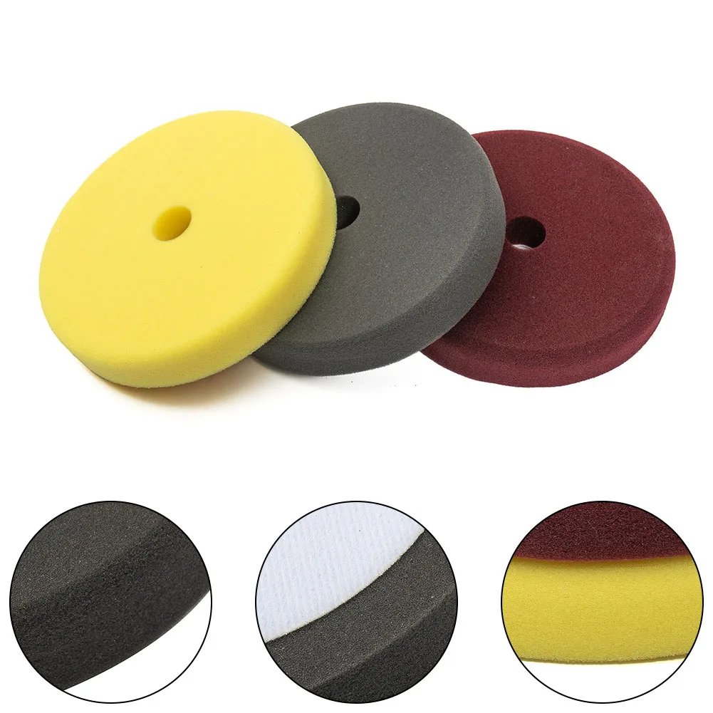 

3pcs 7inch Sponge Buffing Pads Foam Polishing Pads Kit Self-adhesive Type Grinder Sanding Disc For Car Polishing Buffing Waxing