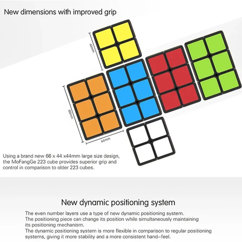 QiYi 223 233 магический скоростной куб без наклеек Qiyi Профессиональный 2x2x3