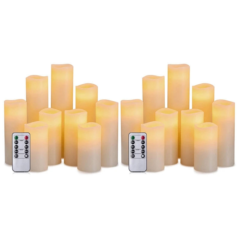 

18 шт. беспламенная Электронная свеча, мягкая мигающая фотосвеча с пультом дистанционного управления с 10 кнопками