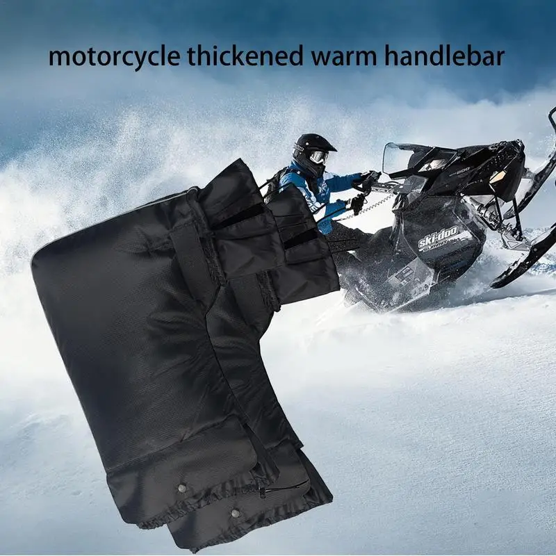

Handlebar Covers For Motorcycle Windproof Thickened Motorcycle Handlebar Mittens Hand Warmer Waterproof Warm