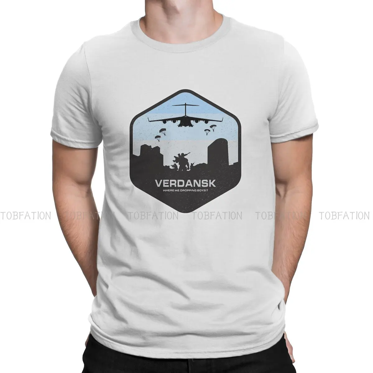 

COD Black Ops Cold War Polyester TShirt for Men Verdansk Warzone Battle Royale Classic Humor Casual Sweatshirts T Shirt Novelty