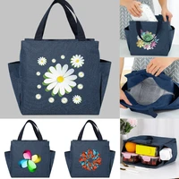 3d pattern series printing lunch box cooler bag portable multifunction large capacity zipper lunch bags picnic thermal food pack