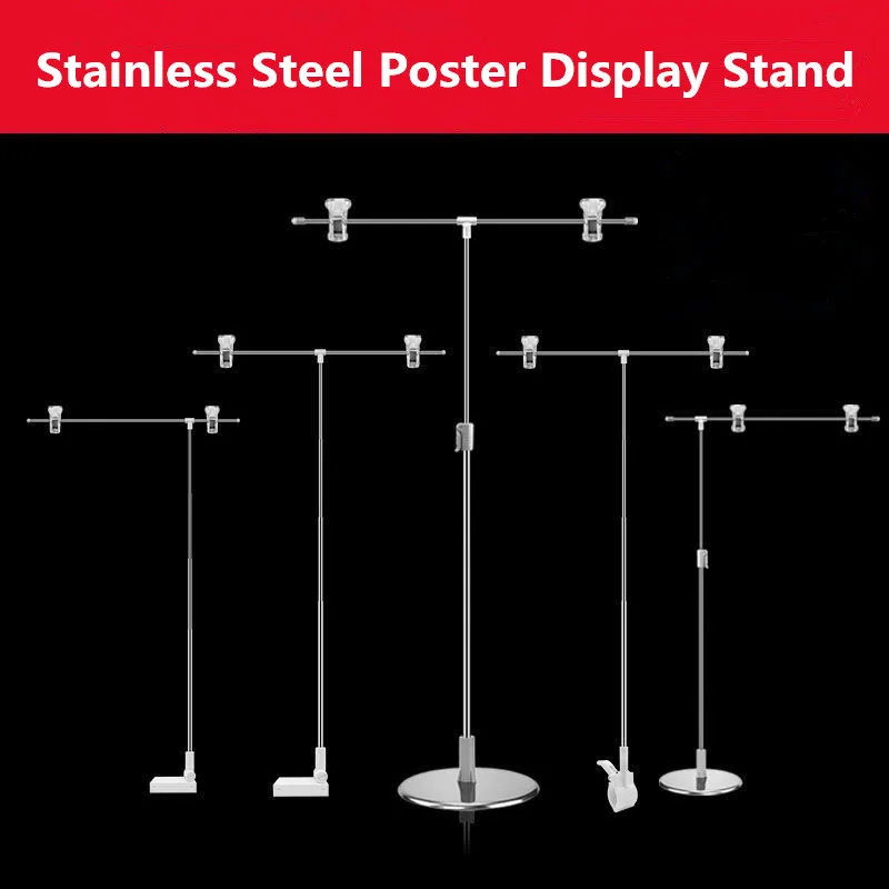 

Adjustable Advertising Metal POP Poster Display Stand Board Supermarket Promotion Table Sign Holder POP Clip Stand