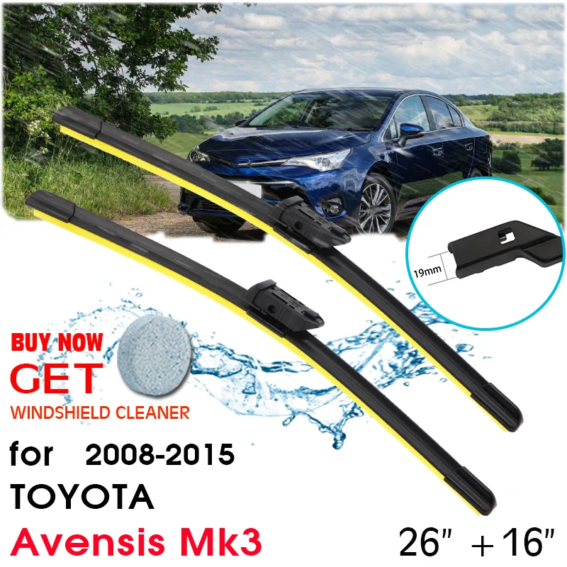 

Автомобильные стеклоочистители переднее окно лобовое стекло резиновая силиконовая заправка стеклоочистителя для TOYOTA Avensis Mk3 2008-2015 LHD / RHD 26 "+...