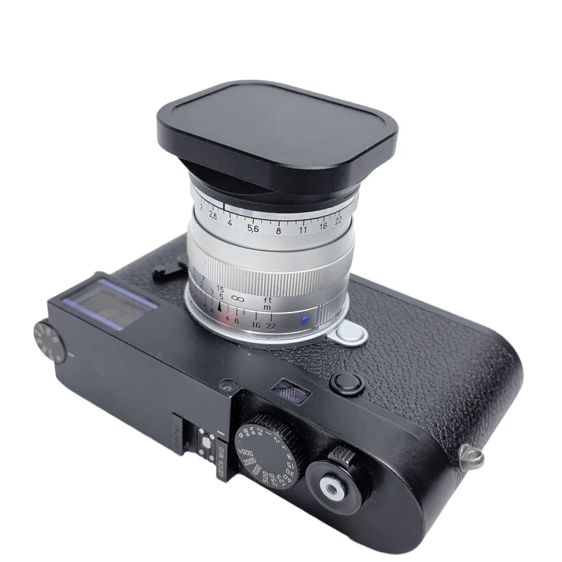 Фото Металлическая квадратная байонетная бленда с крышкой для Carl Zeiss Biogon T* 35mm F/2 ZM / C, Biogon T* 35mm f2.8 ZM / Planar T* 50mm f2 ZM №4