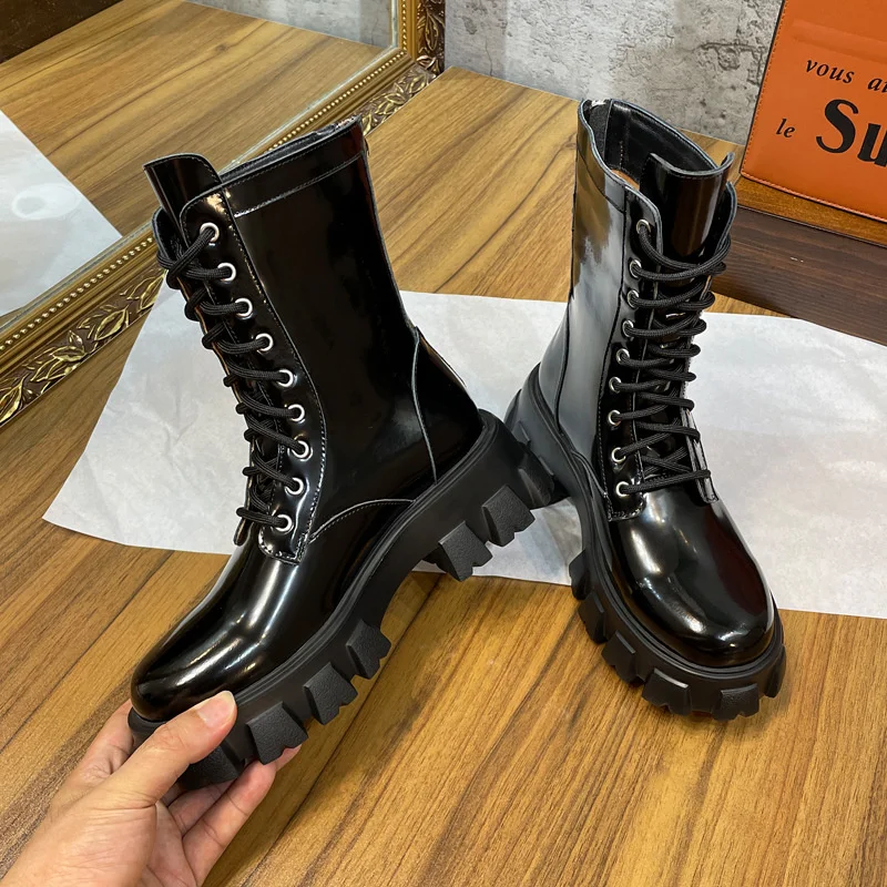 

Новые роскошные ботинки челси, женские ботильоны, зимняя обувь на массивной подошве, ботильоны на платформе, брендовые дизайнерские ботинк...