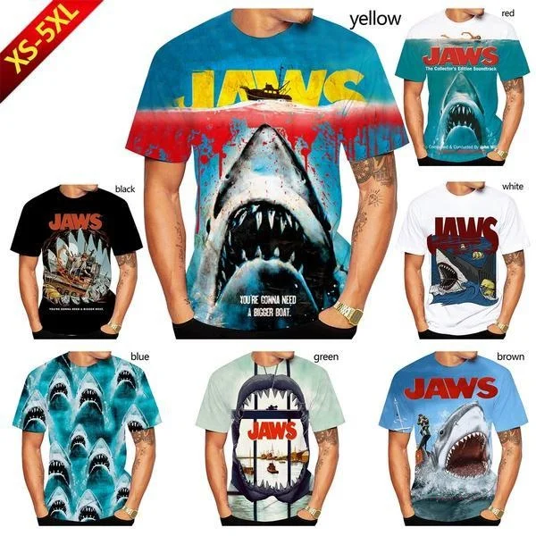 

Футболка Мужская/женская с 3D-принтом акулы, в стиле хип-хоп