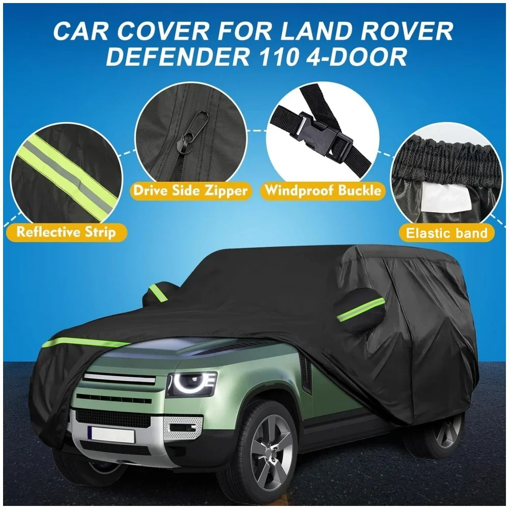 Фото Автомобильный чехол для Land Rover Defender, автомобильный чехол, водонепроницаемый, всепогодный, ветрозащитный, на заказ, подходит для Land Rover Defender 4-Door 2020-2023 №2