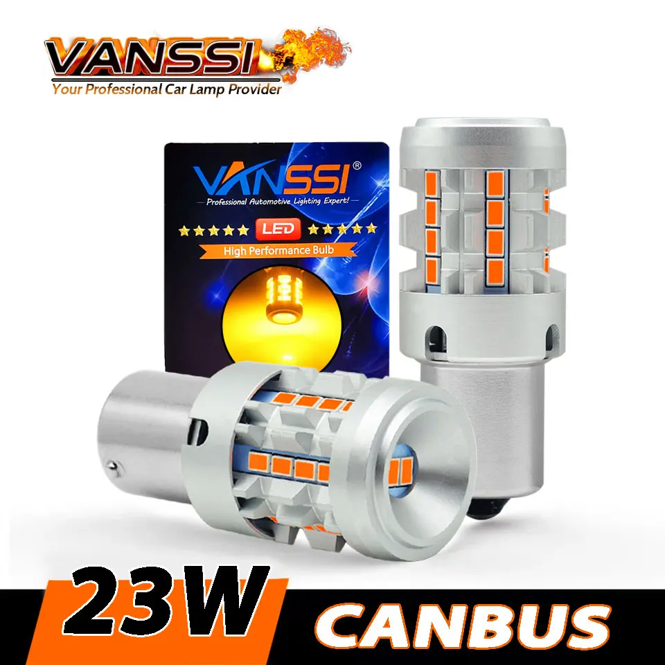 СВЕТОДИОДНАЯ Лампа PY21W BAU15S 12496 янтарно-желтая Canbus сигнальная лампа встроенный