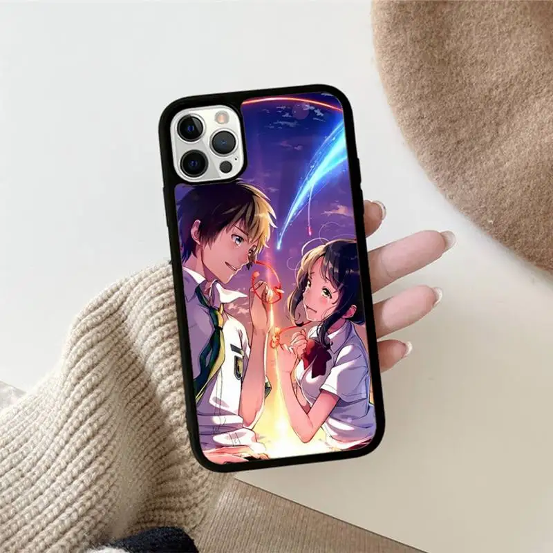 Anime Your Name Phone Case Silicone PC+TPU Case For iPhone 14 11 12 13 Pro Max 8 7 6 Plus X XR Hard Fundas