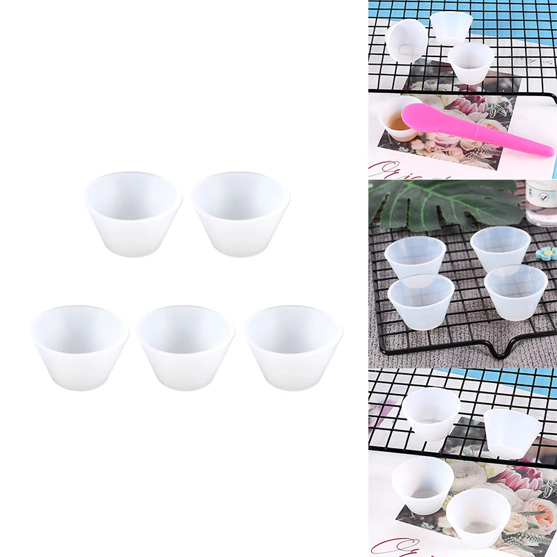 

5Pcs Silicone Distribution Cup Resin Glue Tools Glue Distribution Cup Crystal Scale Jewelry Tools Resin Molds