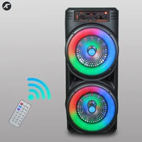 karaoke party dual 8speaker caixa de som bluetooth big sound box powerful wireless stereo subwoofer colorful led light with mic