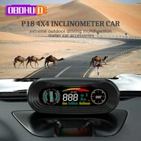 obdhud p18 gps hud speedometer head up display altitude time inclination projector car incline meter compass latitude longitude