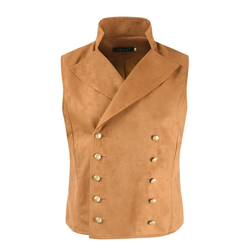 

2023 New Men's Solid Vest Double breasted Slim Fit Fashion Vest