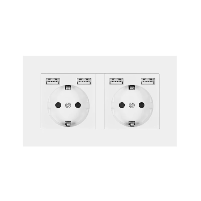 Usb-разъем стандарта ЕС. Двойная розетка питания 146 мм * 86 мм. Панель высокой