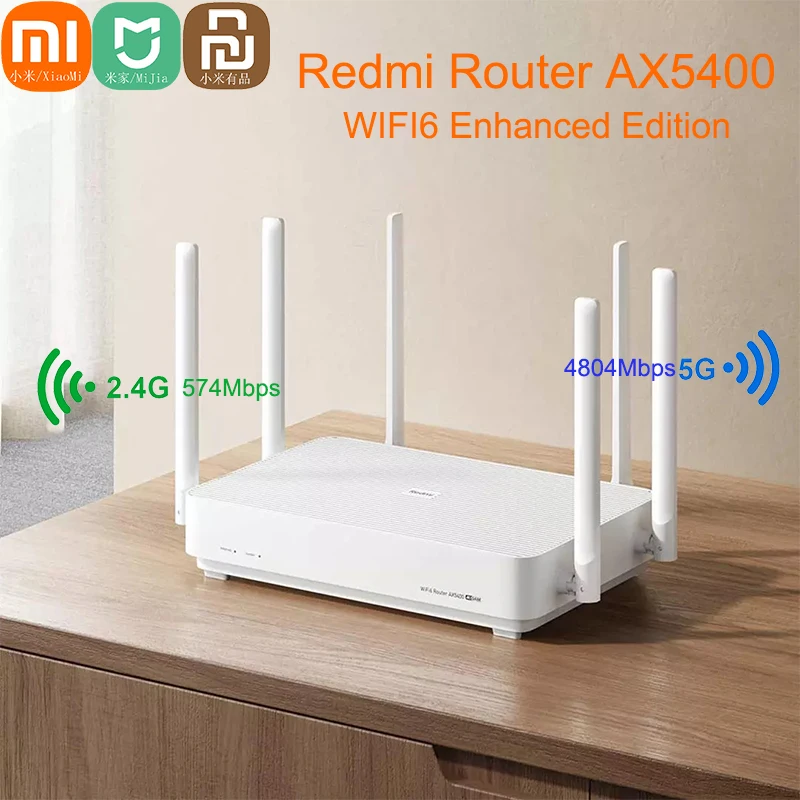 

NWE Xiaomi Mijia Redmi AX5400 Wifi Router Mesh System WiFi6 Rro 160MHz 4K Mesh Repeater External Amplifier Work With Mijia App