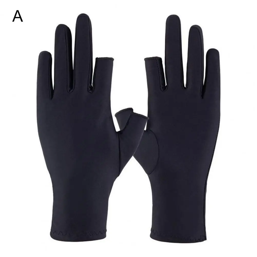 

1 Pair Practical No Odor Breathable All-Purpose Anti-UV Riding Nail Art Gloves Nail Supplies Nail Art Gloves Riding Gloves