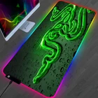 Цветная (RGB) Razer Мышь коврик большой XL Teclado компьютерный стол коврик Kawaii игровые аксессуары Varmilo коврик с клавиатурой Valorant Мышь Pad