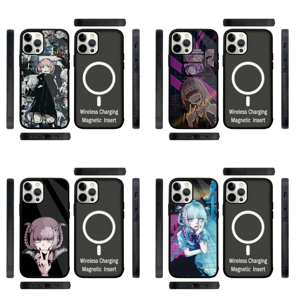 Прочный Магнитный чехол Nazuna Nanakusa для IPhone 16 15 14 13 Pro Max Plus 11 12 Mini беспроводной