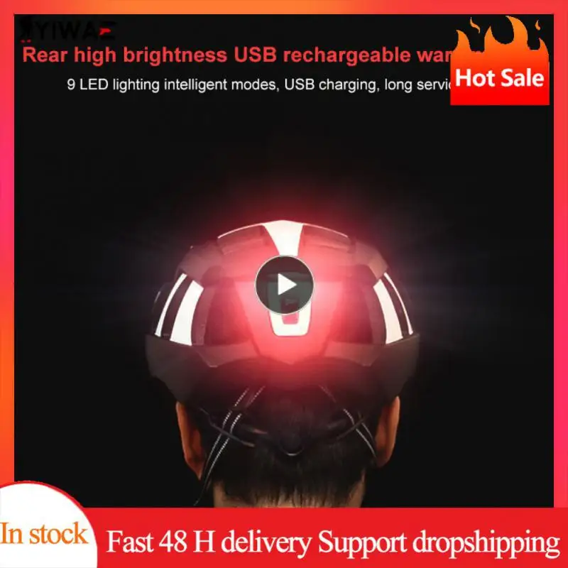 

Шлем велосипедный дорожный с задним фонарем, ультралегкий, со светодиодной подсветкой, зарядка, для мужчин и женщин