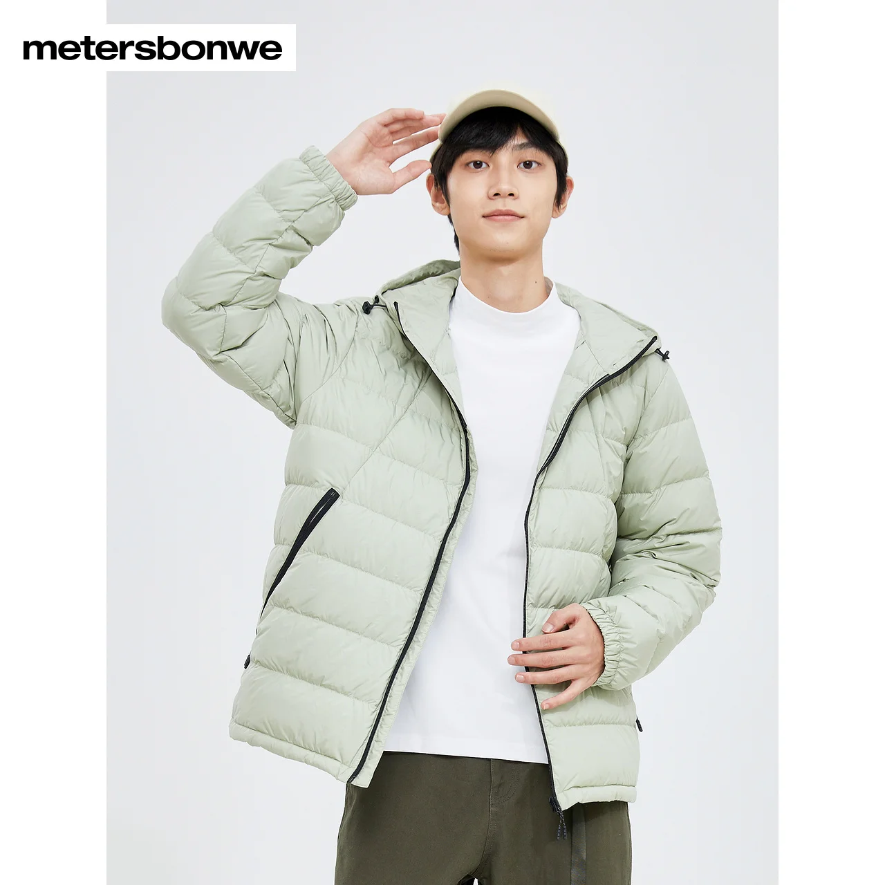 Metersbonwe Women's 22New Winter Men's Light Multi-Coloured Hooded 90%Down Jacket Solid Color Casual Ultra Light Thin Warm Wear