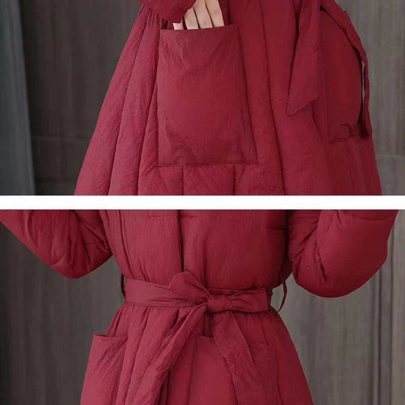 Over-the-knee Down Mid-length New Fashion Slim Skirt Cotton Coat