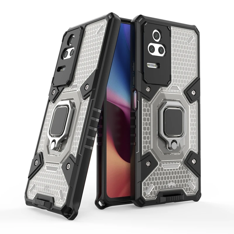 Hybrid Shockproof Phone Case For Poco F4 X3 X4 Pro F4 GT Note 11 Pro Magnetic Ring Holder Stand Camera Protection Cover