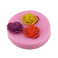angrly brand new beauty flower shape 3d rose silicone mold chocolate fondant cake sugar craft baking decorating tools candy