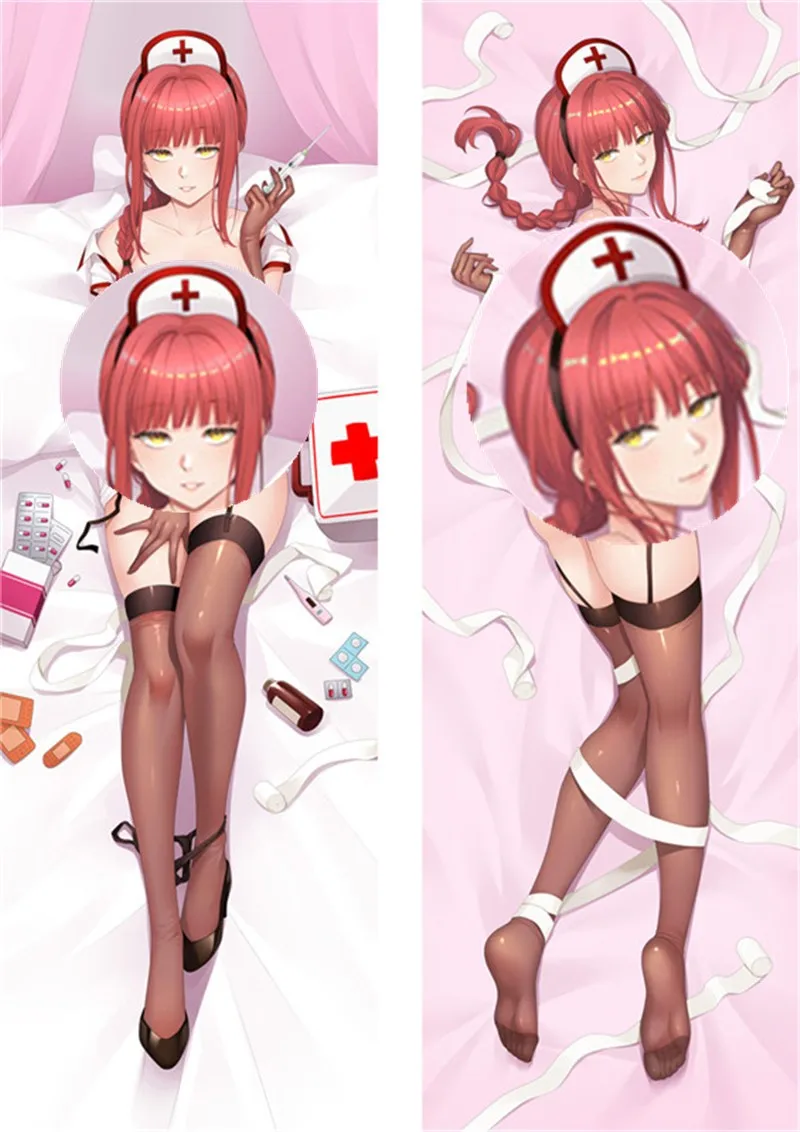 

Anime Chainsaw Man Makima Nurse Cosplay Dakimakura Pillow Case Hugging Body Prop