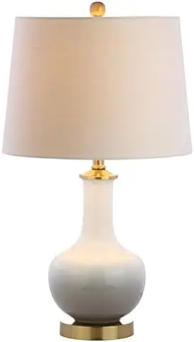 

Gradient 25" Ceramic/Brass LED Table Lamp Contemporary Traditional Bedside Desk Nightstand Lamp for Bedroom Living Room Offi Lam